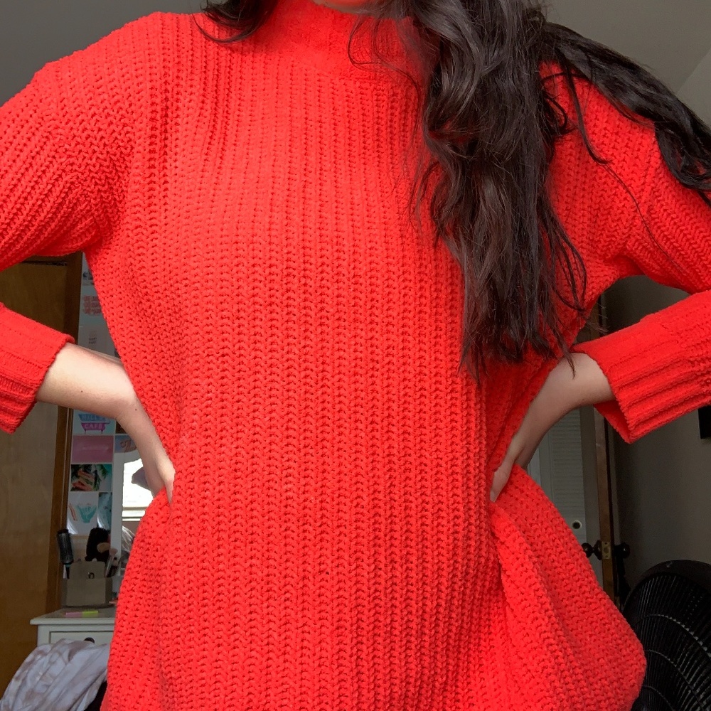 Bright Red Sweater
